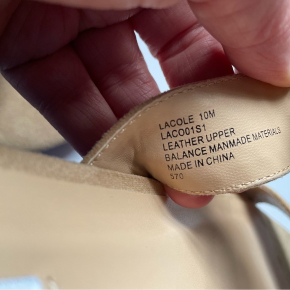 STEVE MADDEN Lacole Two Strap Beige Nude Sandals 10 - Picture 7 of 7